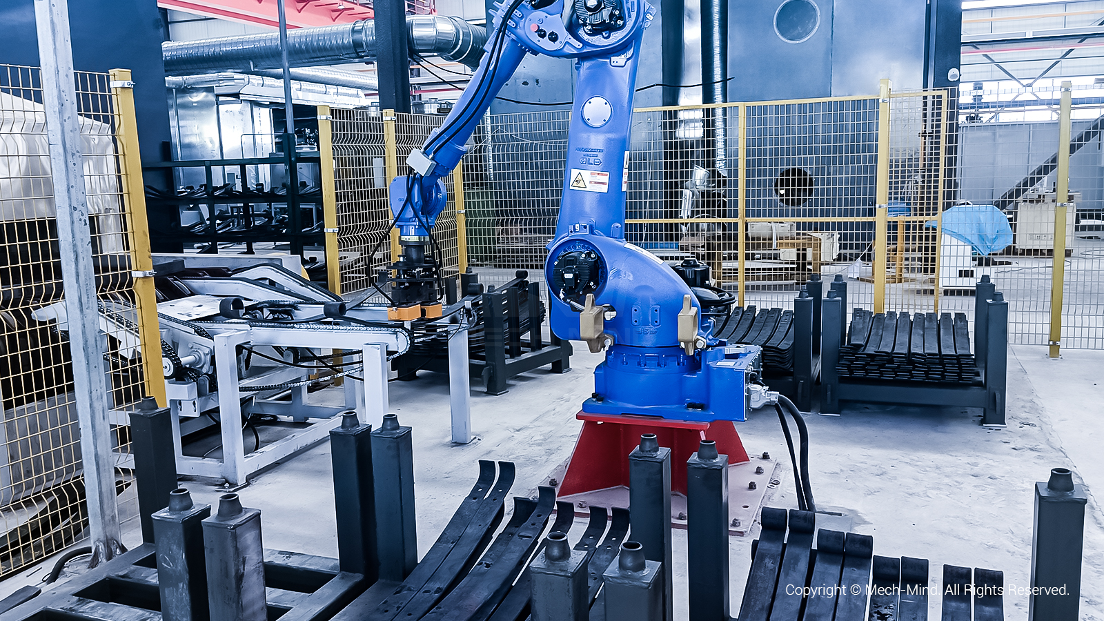 應用案例分享 | 3D視覺引導板簧熱處理上下料 應用案例分享 | 3D視覺引導板簧熱處理上下料